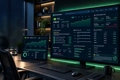 MarketCatalyst dashboard showing market data